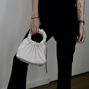 NWT Verafied Cream Mini Leather Bag